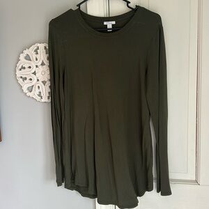 Daily Ritual Sweater Long Sleeve Green Large